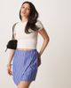 GINA TRICOT Gina Tricot mini wrap skirt in blue and white stripe - 2