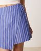 GINA TRICOT Gina Tricot mini wrap skirt in blue and white stripe - 4