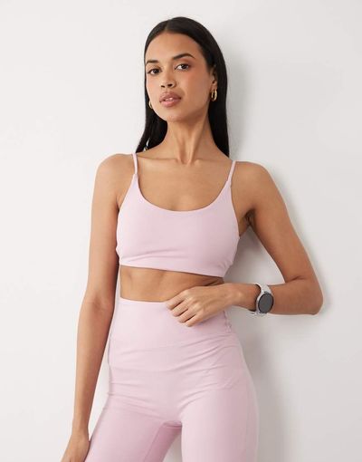 GINA TRICOT Gina Tricot mix and match bralette yoga top in dusty pink