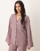 GINA TRICOT Gina Tricot mix and match flannel pajama long sleeve shirt in red and white gingham plaid - 1