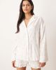 GINA TRICOT Gina Tricot mix and match flannel pajama long sleeve shirt in white with pink bows print - 1