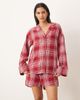 GINA TRICOT Gina Tricot mix and match flannel pajama shirt in red plaid - 1