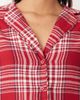 GINA TRICOT Gina Tricot mix and match flannel pajama shirt in red plaid - 2