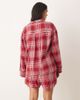 GINA TRICOT Gina Tricot mix and match flannel pajama shirt in red plaid - 3