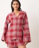 GINA TRICOT Gina Tricot mix and match flannel pajama shirt in red plaid - 4