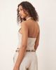 GINA TRICOT Gina Tricot mix and match halterneck tailored vest in beige melange - part of a set-Neutral - 4