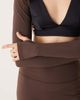 GINA TRICOT Gina Tricot mix and match soft yoga bolero in dark brown - 2