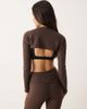 GINA TRICOT Gina Tricot mix and match soft yoga bolero in dark brown - 4
