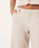 GINA TRICOT Gina Tricot mix and match wide leg suit tailored pants in beige melange - part of a set-Neutral - 3
