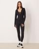 GINA TRICOT Gina Tricot mix and match yoga athletic seamless zip up jacket in black - 4