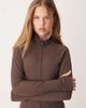 GINA TRICOT Gina Tricot mix and match yoga sports seamless zip up jacket in dark brown - 1