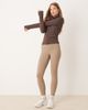 GINA TRICOT Gina Tricot mix and match yoga sports seamless zip up jacket in dark brown - 2