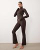 GINA TRICOT Gina Tricot mix and match zip up yoga jacket in chocolate brown - 2