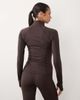 GINA TRICOT Gina Tricot mix and match zip up yoga jacket in chocolate brown - 4