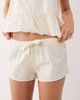 GINA TRICOT Gina Tricot poplin pajama shorts in butter yellow stripe - 3