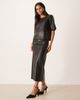 GINA TRICOT Gina Tricot PU straight cut midi skirt in black - 1