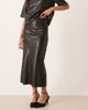 GINA TRICOT Gina Tricot PU straight cut midi skirt in black - 2