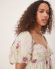 GINA TRICOT Gina Tricot puff sleeve tie front mini dress in green floral print - 2