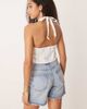 GINA TRICOT Gina Tricot pure linen halterneck vest top in white - 4
