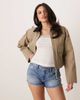 GINA TRICOT Gina Tricot raw hem distressed look denim shorts in midwash blue - 1