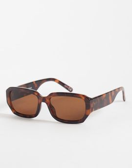 GINA TRICOT Gina Tricot rectangular sunglasses in brown tortoise print