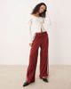 GINA TRICOT GINA TRICOT rib knit zip front cardigan with off the shoulder collar in cream-White - 2
