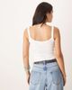 GINA TRICOT Gina Tricot rib singlet top in white - 4