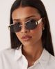 GINA TRICOT Gina Tricot rimless sunglasses in black and gold tone - 1
