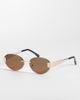 GINA TRICOT Gina Tricot rimless sunglasses in brown and gold - 1