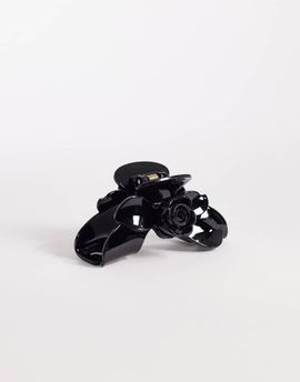 GINA TRICOT Gina Tricot rose detail hair claw clip in black