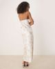 GINA TRICOT Gina Tricot satin maxi dress with lace trim in white floral - 2