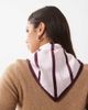 GINA TRICOT Gina Tricot satin scarf in pink & burgundy stripes-Red - 3