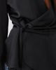 GINA TRICOT Gina Tricot satin wrap blouse in black - 3
