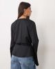 GINA TRICOT Gina Tricot satin wrap blouse in black - 4