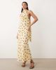 GINA TRICOT Gina Tricot scarf neck maxi dress in yellow polka dot - 1