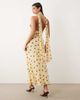 GINA TRICOT Gina Tricot scarf neck maxi dress in yellow polka dot - 3