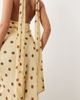 GINA TRICOT Gina Tricot scarf neck maxi dress in yellow polka dot - 4