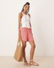 GINA TRICOT Gina Tricot seersucker shorts in red and white stripe - 1