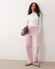 GINA TRICOT Gina Tricot set loose fit straight leg sweatpants in light mauve-pink - 1