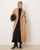 GINA TRICOT Gina Tricot shawl collar long midi coat in black-Neutral - 1