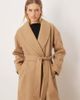 GINA TRICOT Gina Tricot shawl collar long midi coat in black-Neutral - 4