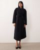 GINA TRICOT Gina Tricot shawl collar long midi coat in black - 1