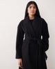 GINA TRICOT Gina Tricot shawl collar long midi coat in black - 3