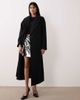GINA TRICOT Gina Tricot shawl collar long midi coat in black - 4