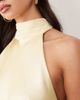 GINA TRICOT Gina Tricot shawl halterneck maxi dress in butter yellow - 3