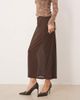 GINA TRICOT Gina Tricot sheer midi skirt in brown - 2