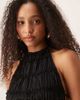 GINA TRICOT Gina Tricot shirred halterneck top in black - part of a set - 3