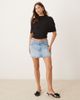 GINA TRICOT Gina Tricot short cape ruched top in black - 2