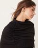 GINA TRICOT Gina Tricot short cape ruched top in black - 4