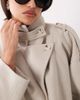 GINA TRICOT Gina Tricot short high funnel neck bomber style jacket with wool in dark brown - 4